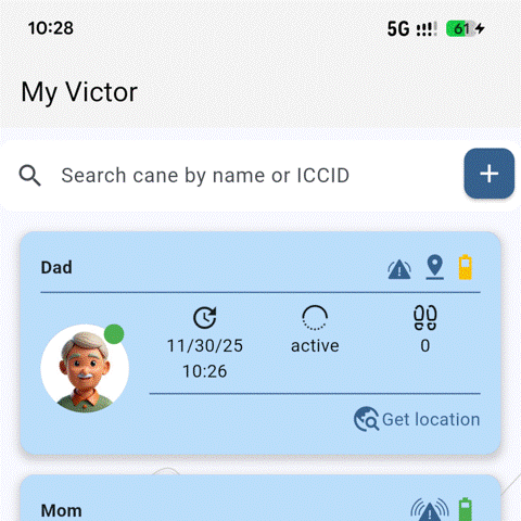 My Victor mobile app multiple users